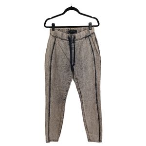 NEW POETIC JUSTICE Blue White Stone Wash Pull On Stretchy Jeans Medium